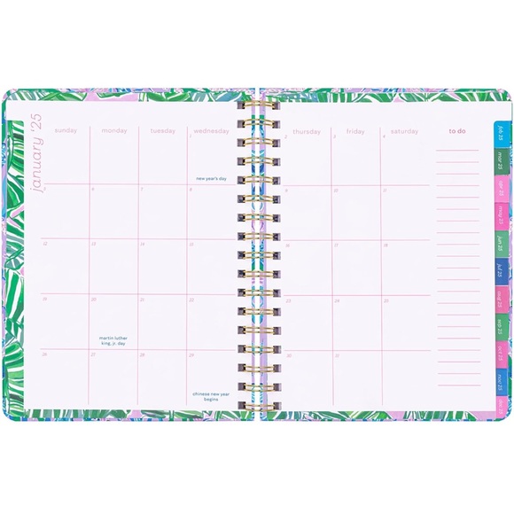 Lilly Pulitzer 17 Month Weekly Planner / Agenda Aug 24 - Dec 2025 Secret Escape - Picture 2 of 6
